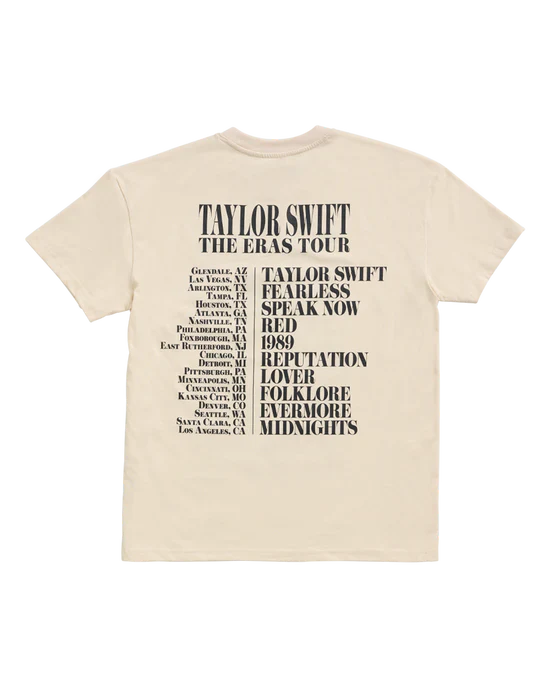 Taylor Swift | The Eras Tour Through LA Beige T-Shirt
